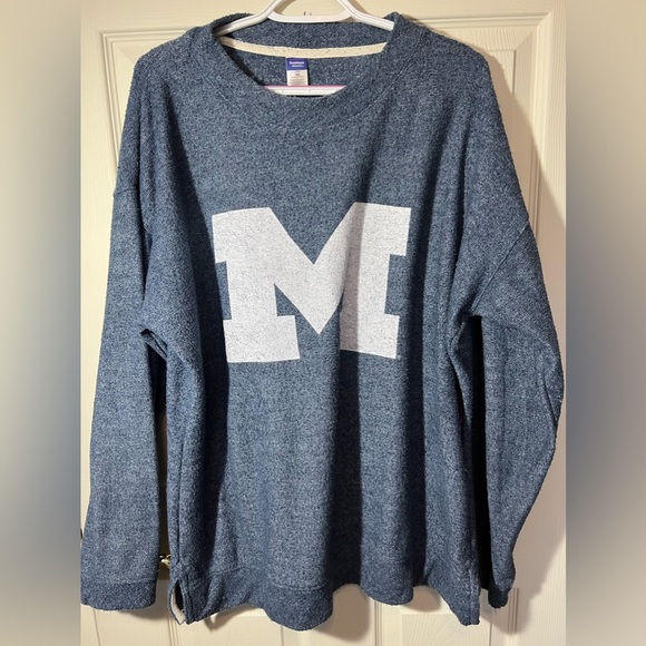 Vintage Ladies Michigan Long Sleeve XXL Fleece Sweater Sweatshirt - Picture 2 of 16